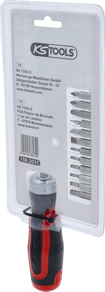 Giravite Portainserti Cacciavite A Cricchetto Beta 855P Con 7 Inserti Integrati E Impugnatura Snodabile - Professionale Cacciavite Con Inserti Inclusi