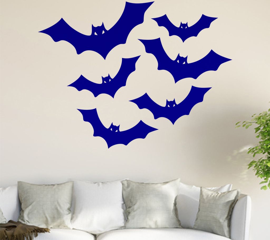 Fledermaus Schwarm Wandtattoo in 6 Größen - Wandaufkleber Wall Sticker - Dekoration, Küche, Wohnzimmer, Schlafzimmer, Badezimmer
