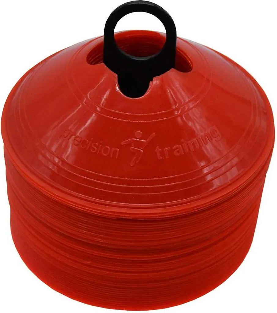 Plots de délimitation sportifs 20cm rouges - Kit de 50 coupelles de sport