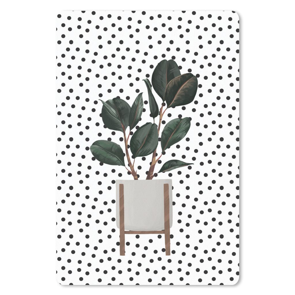 MuchoWow Mauspad Mousepad Zimmerpflanze - Pflanzgefäß - Pflanzen 40x60 cm - Mousepads - Maus Mat - Pad - Mausunterlage - Schreibtisch Accesoire
