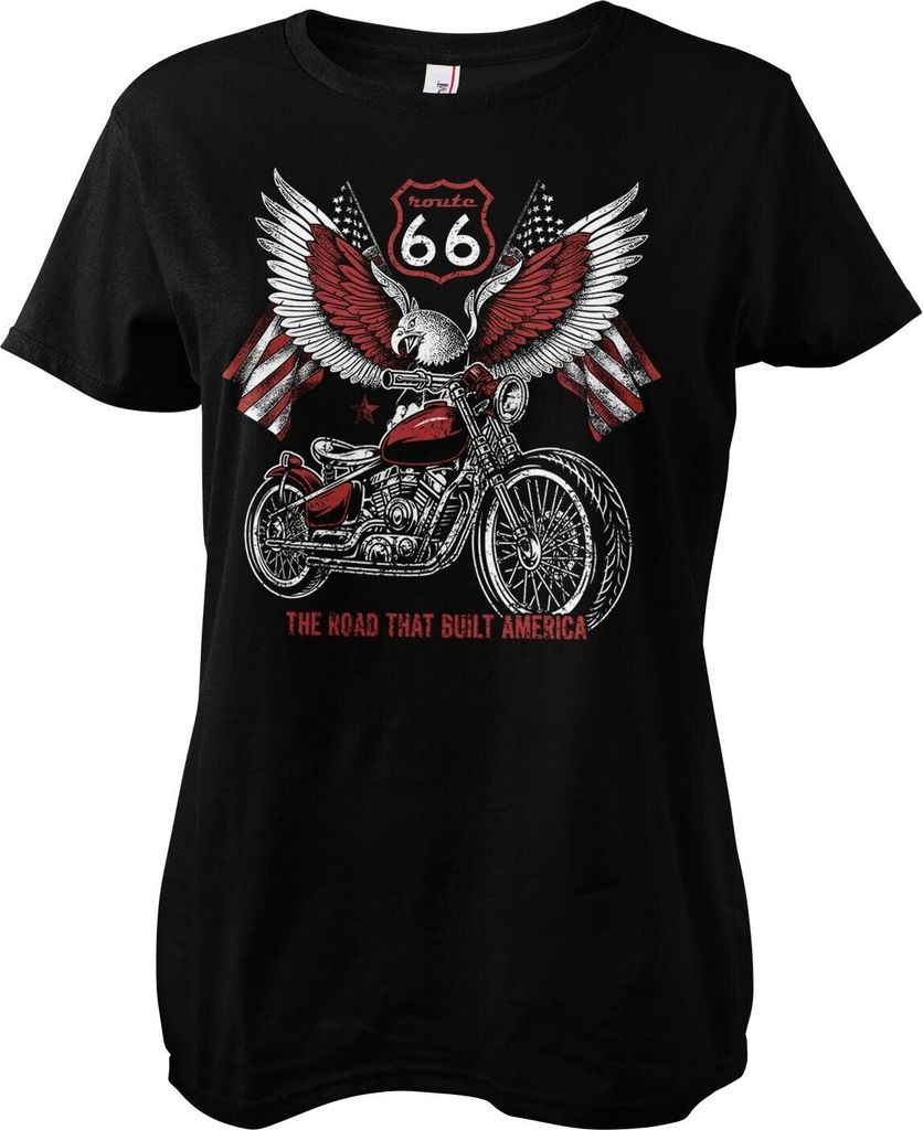 Route 66 - American Eagle Bike Girly Tee - XX-Large - Black