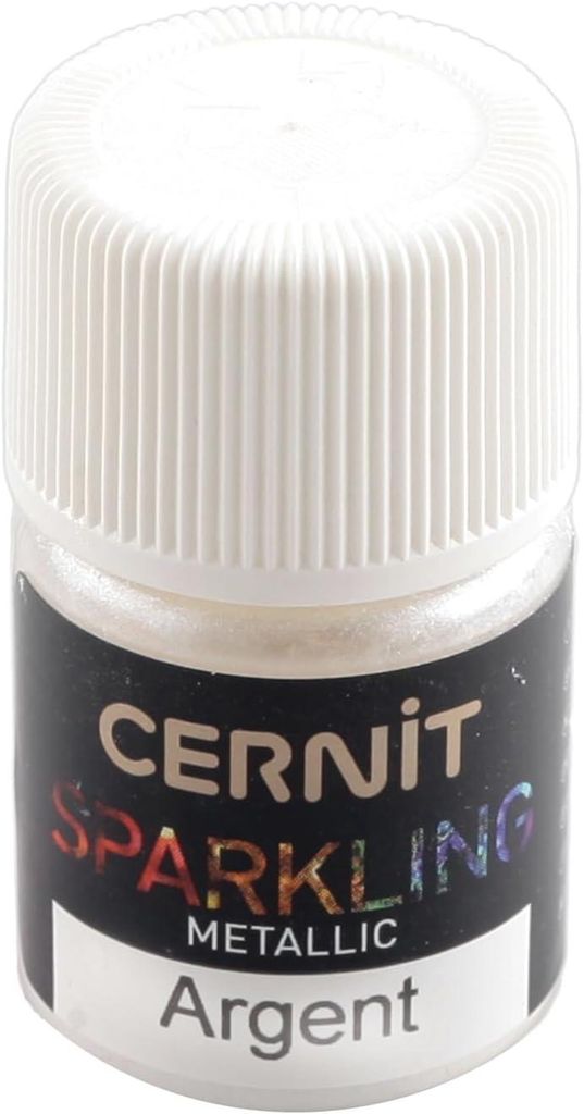 CERNIT CE6100005080C - Dose Pigmentpulver 5g, SPARKLING METALLIC, für Modelliermasse (Polymer) und Epoxidharz geeignet, für die Malerei, DIY- und...