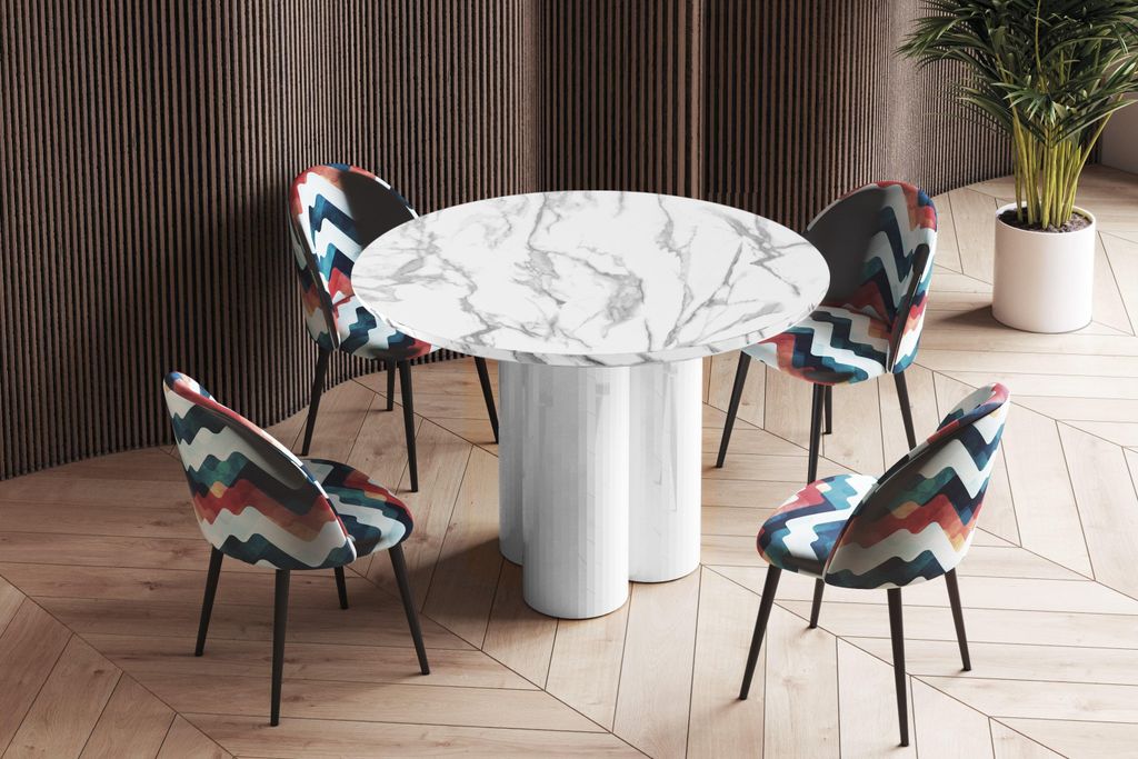Design Esstisch Tisch HRE-111 rund Hochglanz Esszimmer 100 Produktbild 