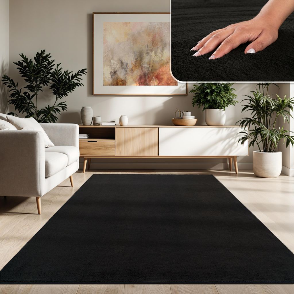 Tapis de salon moderne Tapis à poils courts Lavable Doux Image du produit 