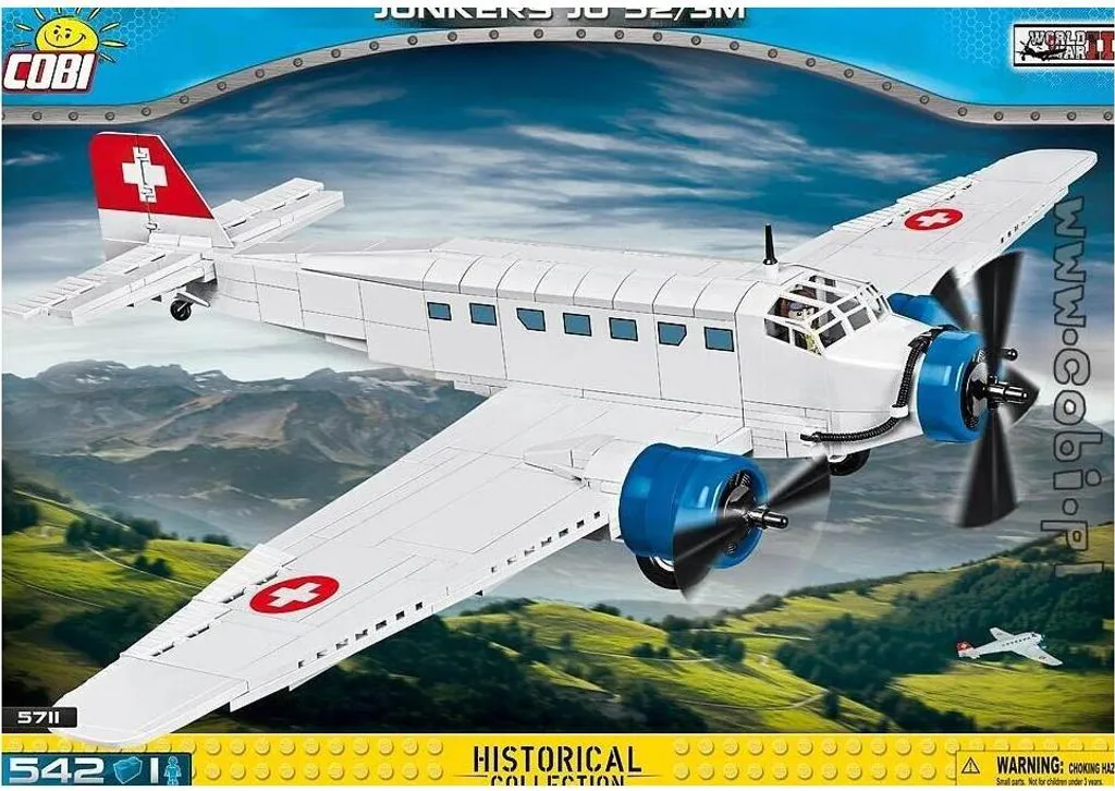 Cobi 5711 Junkers Ju52/3m Avion de Transport Civil Tante JU 542 Pièces