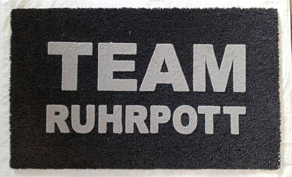 Pad Fußmatte Türvorleger Team Ruhrpott Anthrazit 45x75cm