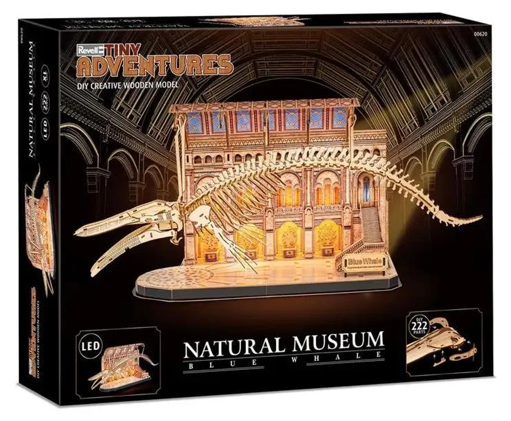 Réduisez le stress avec la Baleine Bleue miniature Revell en bois naturel