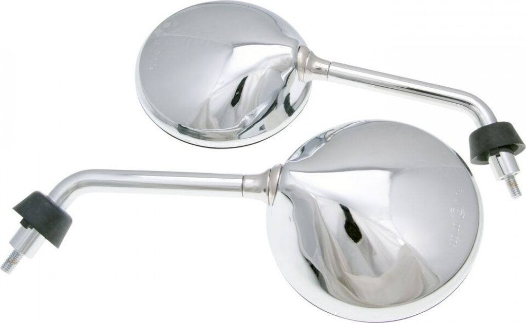 Spiegel Set kurz Chrom M8 für Vespa GTS, GTV, LXV