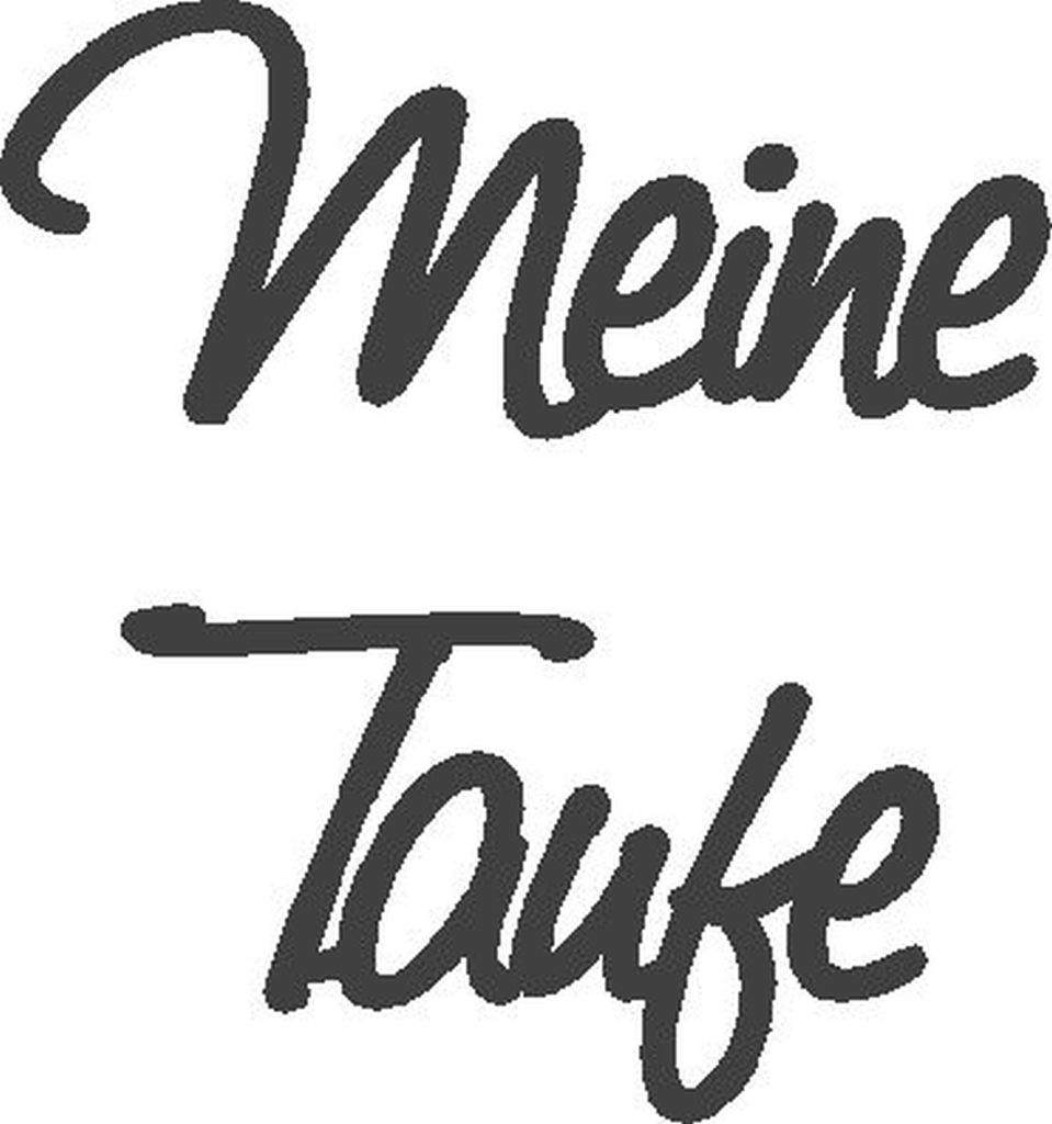 Wachsschrift 'Meine Taufe' 10 cm silber Packung mit 6 Stück