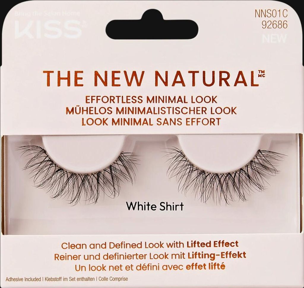 KISS The New Natural False Eyelashes Full Strip Lash 01 1 Pair
