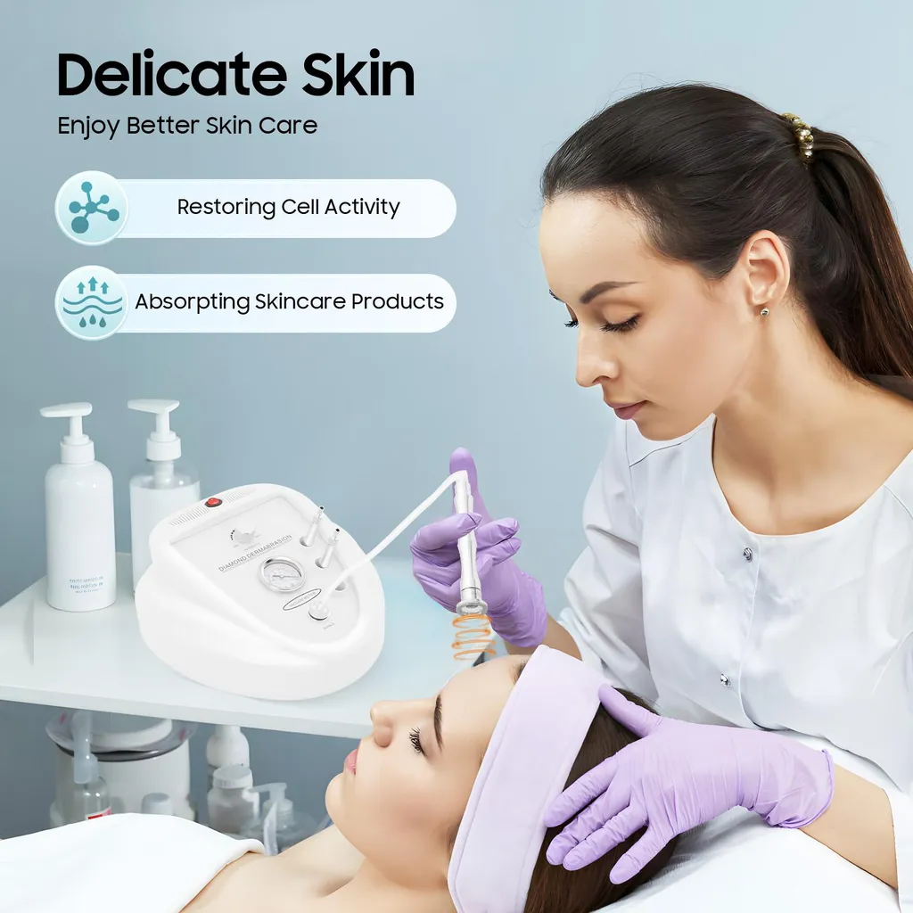 Microdermabrasion diamant pour lisser la peau et réduire les pores