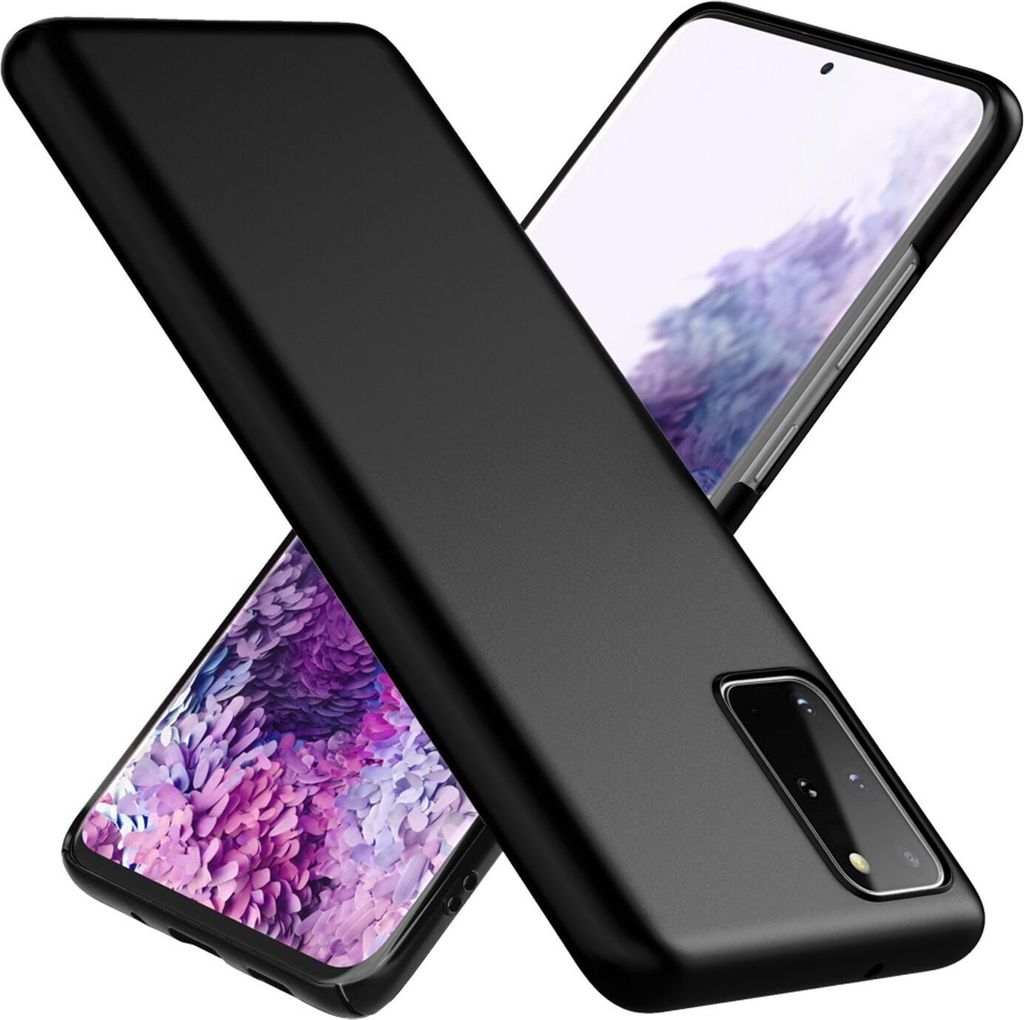 NALIA Hard Case für Samsung Galaxy S20 Plus, Dünne Handy Hülle Cover Bumper Etui Schwarz
