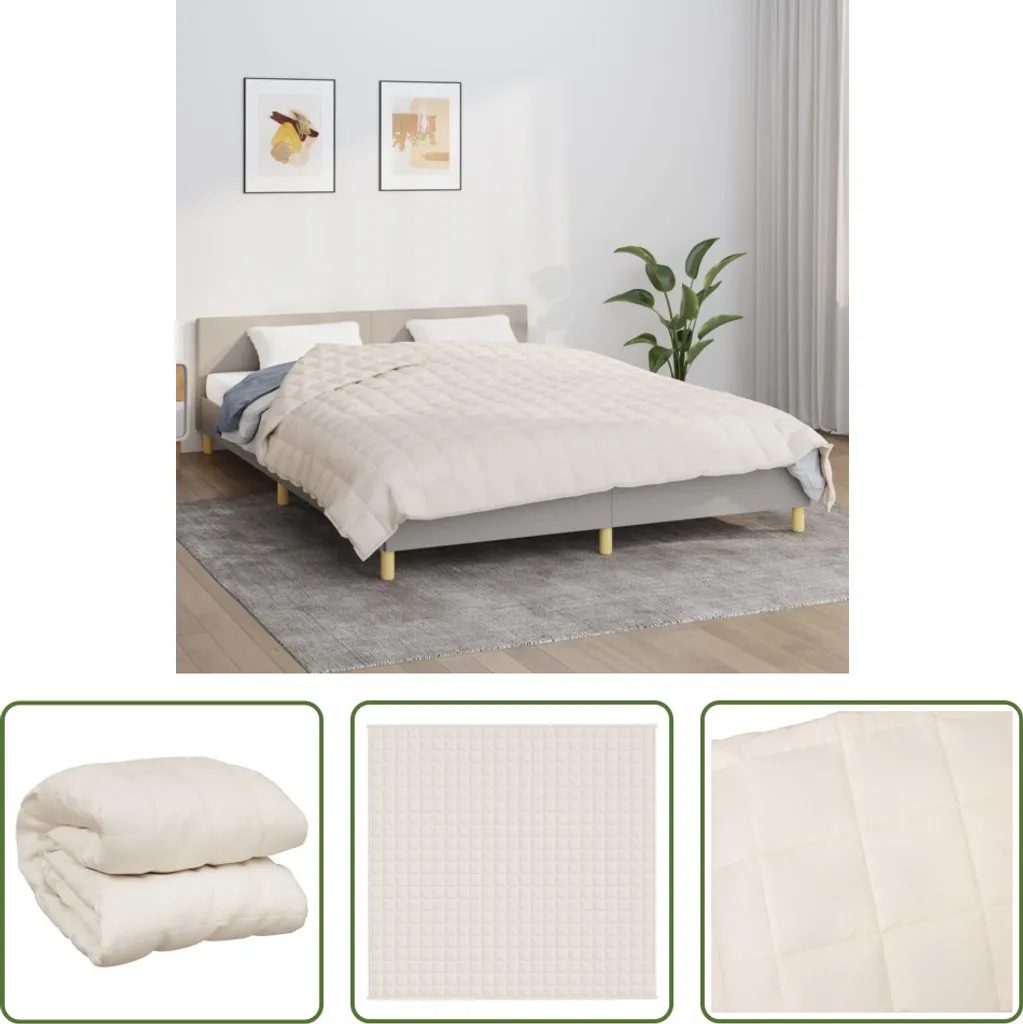 Coperta Ponderata Arredo Crema 220x230 cm | Design e Relax 15kg