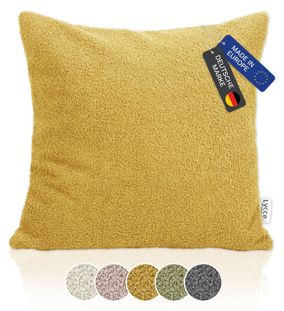Lycce Kissenhülle Bouclé 50x50 cm senf Produktbild 