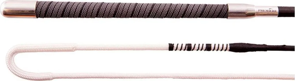 Grand fouet de dressage Premiere Moon noir 200 cm pour travail à pied