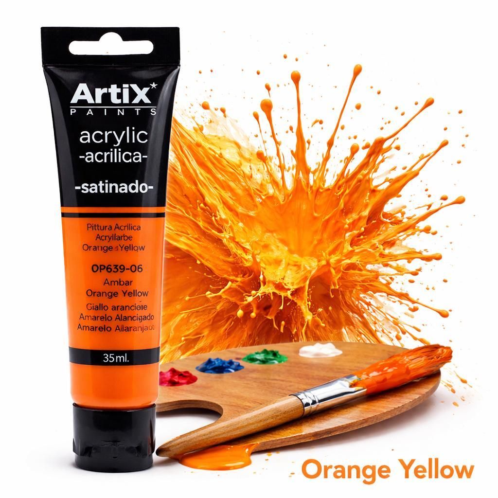 Acrylfarbe ORANGE YELLOW Artix PP639-06, 35ml
