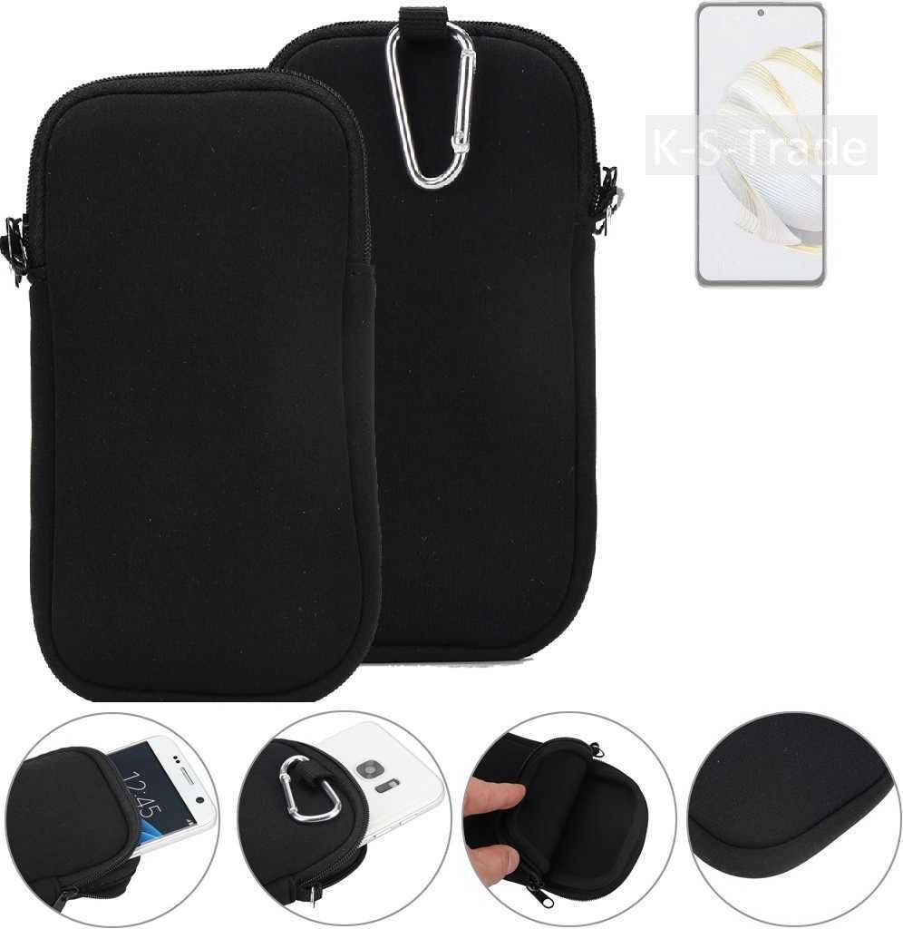 K-S-Trade Neopren-Hülle Handyhülle kompatibel mit Huawei nova 10 SE Schutzhülle Neoprenhülle Sleeve Schutz-Hülle Gürtel Tasche Case Holster