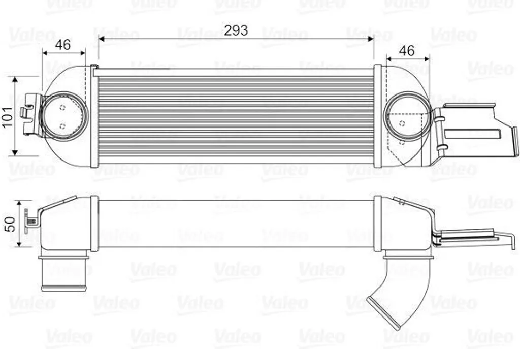 Valeo 818355 Intercooler OE 6302050 pour Opel Meriva X03 de Qualité