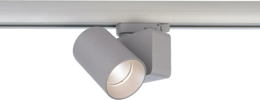 Projecteur de Rail Triphasé LED Nihal Mini 15W 4000K Gris Argent 94 mm