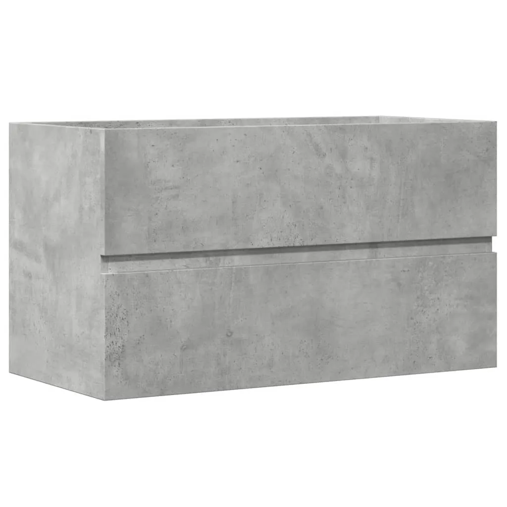 SYFAX™ Mobile Pensile da Bagno Grigio Cemento 80x38,5x45 cm Truciolato