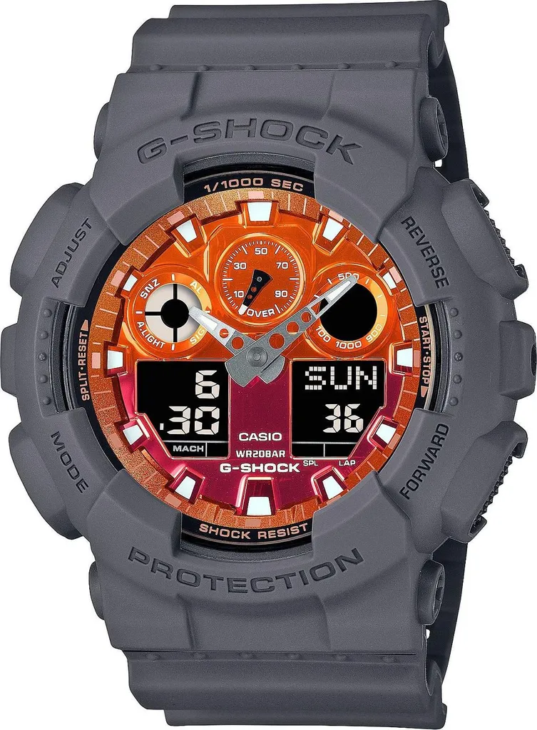 Montre Homme G-Shock GA-100FL-8AER - Idéale pour Randonnée et Plongée