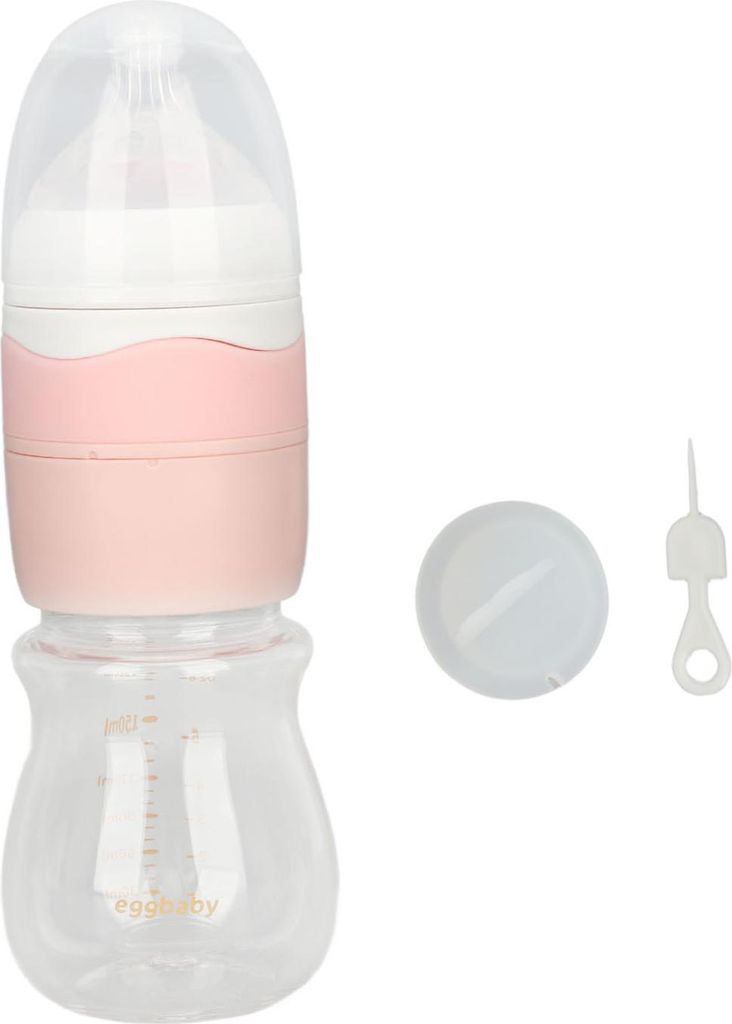 Schnelle Flush -Babyflasche abnehmbar tragbare Presse Drehen Sie Fütterung Pink