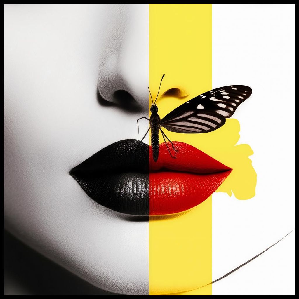 Poster 80x80cm Schmetterlingsschönheit
