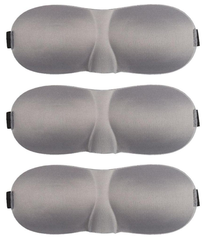 Schlafmasken-Packung (3 Stück), lichtundurchlässige 3D-Augenmasken zum Schlafen, Augenbinde für Seitenschläfer