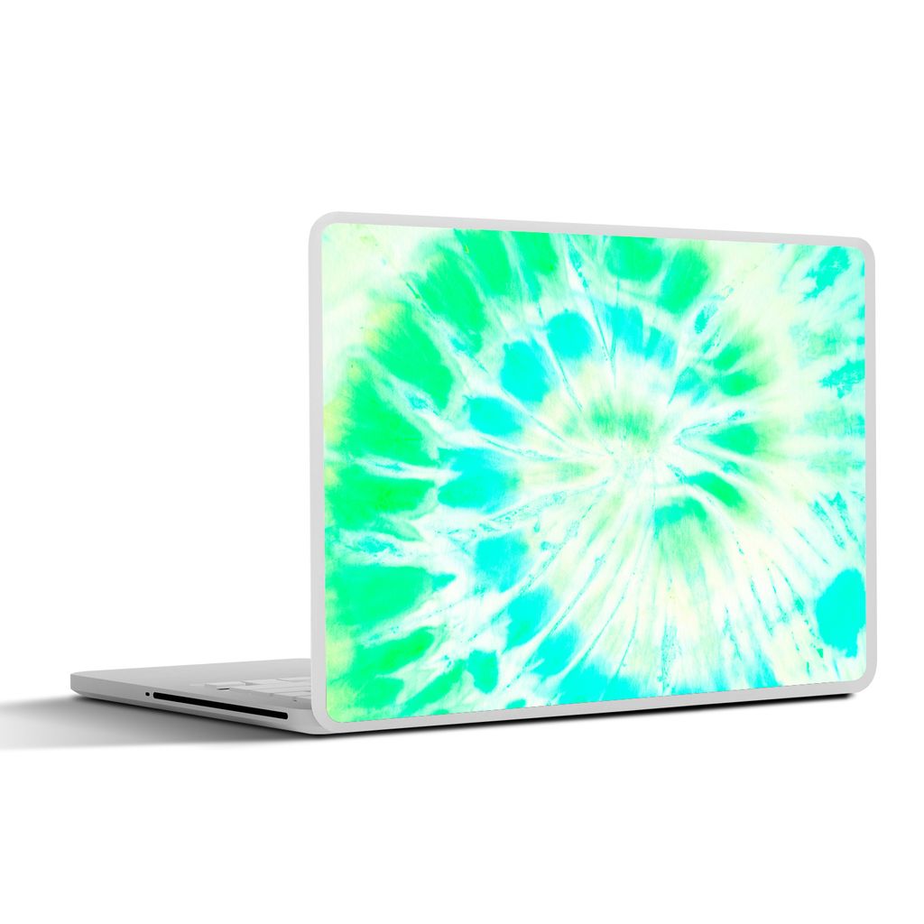 MuchoWow Laptop Aufkleber Sticker Cover Krawattenfärbung - Grün - Farbe 30x21 cm - Sticker für Laptop - Selbstklebend