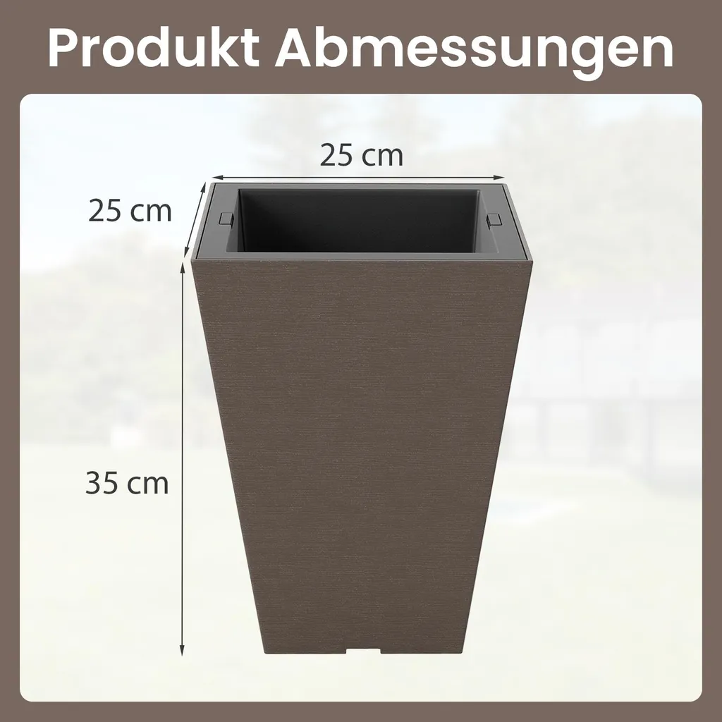 Pot de Fleurs Résistant aux Intempéries avec Trous de Drainage 2pcs - 3