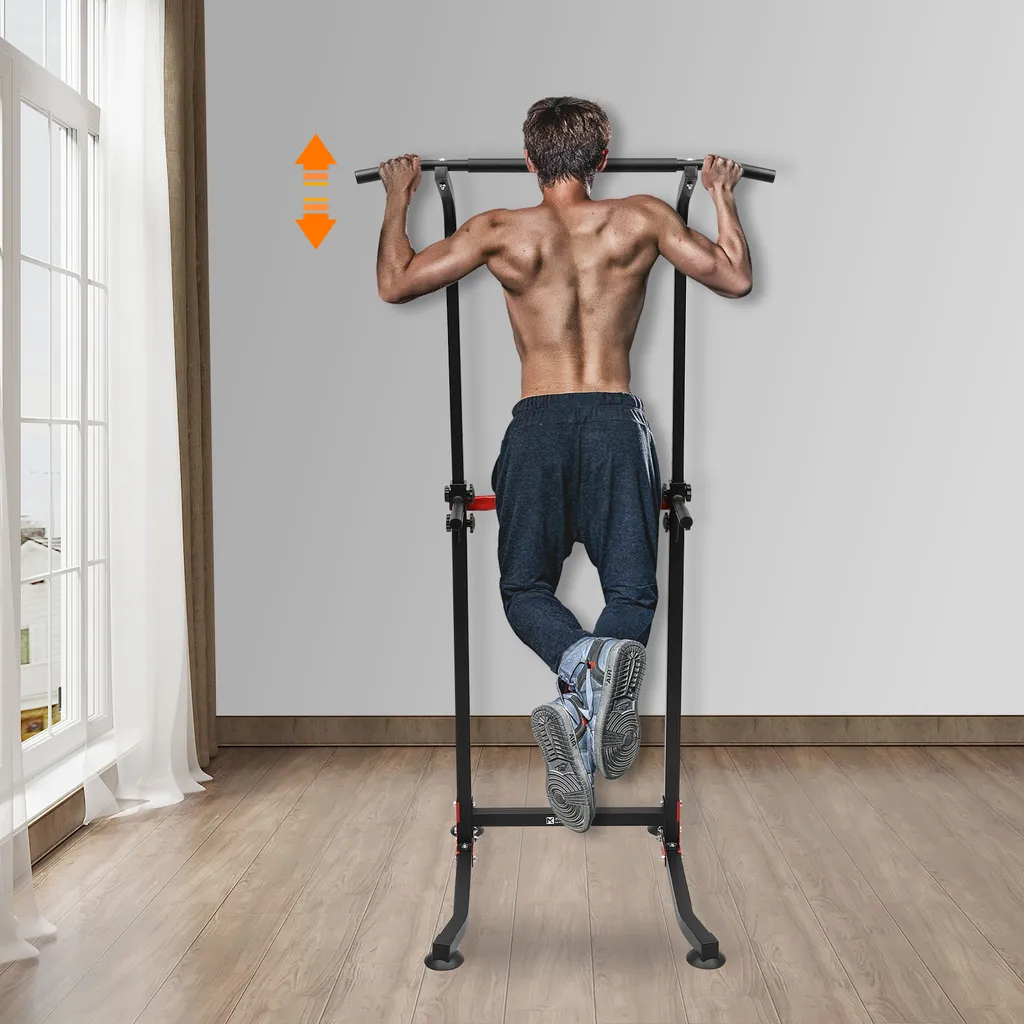 Station musculation stable pour tractions sans fixation murale 330LB