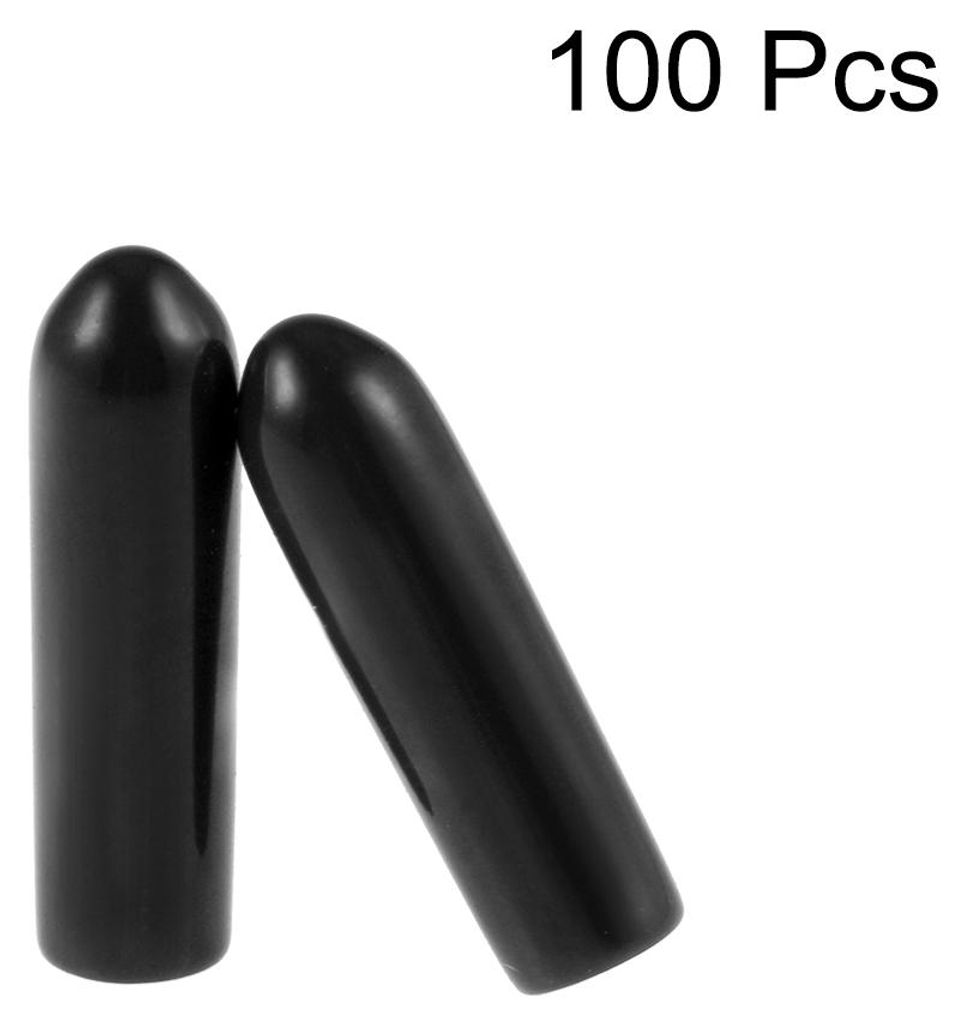100 Stš¹ck Gummi Endkappen 2,5mm Innendurchm. Gummikappen Runde Schutzkappen Gummi Abdeckung Stopfen M?belgleiter Bolzen Gewindeschutz fš¹r Sch...