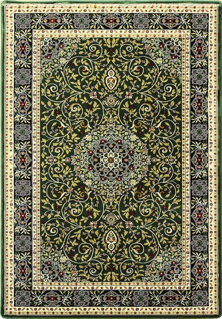 Grand tapis de salon 150x230 cm vert style persan - Modèle CAMBRIA 4