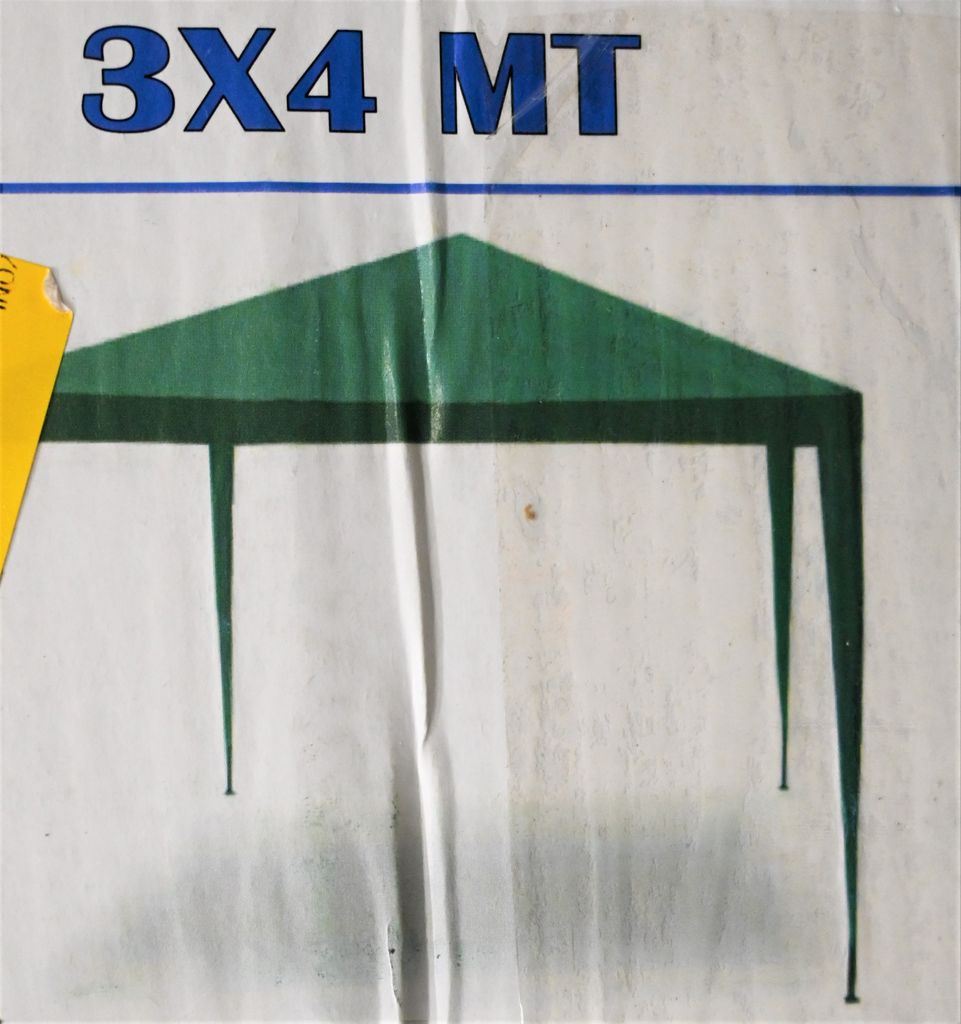 GARDEN FRIEND g1617005, Pavillon einfach grün 3 x 4 mt, 18x15x106 cm