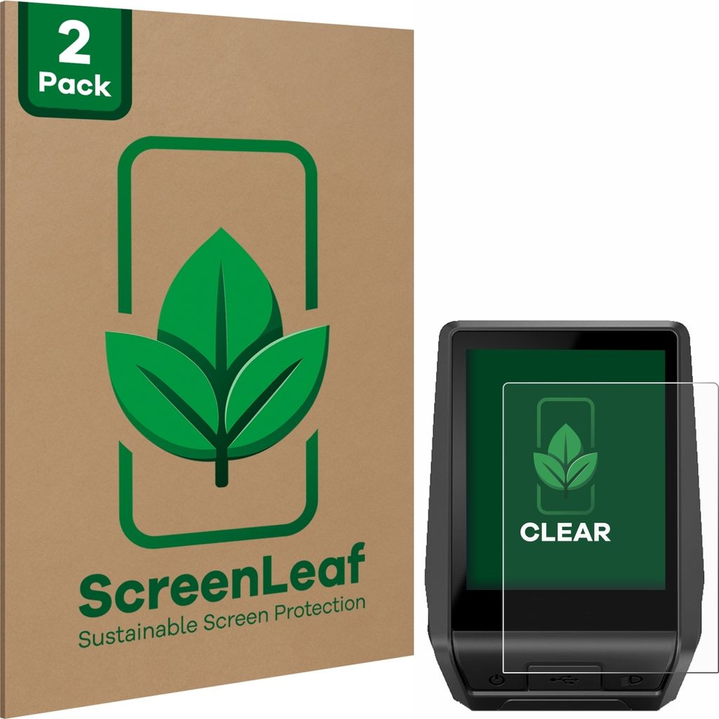2x ScreenLeaf Schutzfolie für Bosch Nyon 2020 nachhaltiger Displayschutz Display Schutz Folie Klar Transparent