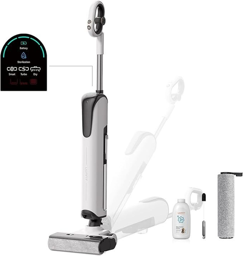 UWANT D100 17000Pa Standstaubsauger mit Wischfunktion und Ladestation - Weiß