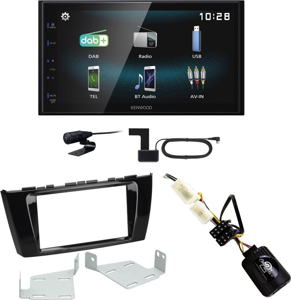 Kenwood DMX-125DAB USB Bluetooth MP3 DAB+ Einbauset für Mitsubishi Space Star