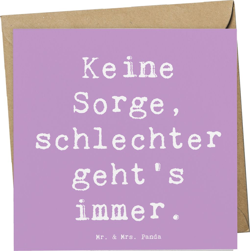 Mr. & Mrs. Panda Deluxe Karte Spruch Hoffnung in schwierigen Zeiten - Lavendeltraum - Geschenk, Klappkarte, anlasskarte, faltkarte, Stimmung, Zitat...