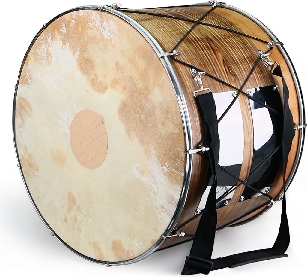 Orientalische Profi 51 cm. DAVUL Dhol Schlagzeug NUßBAUM 100% Handmade mit Naturfell