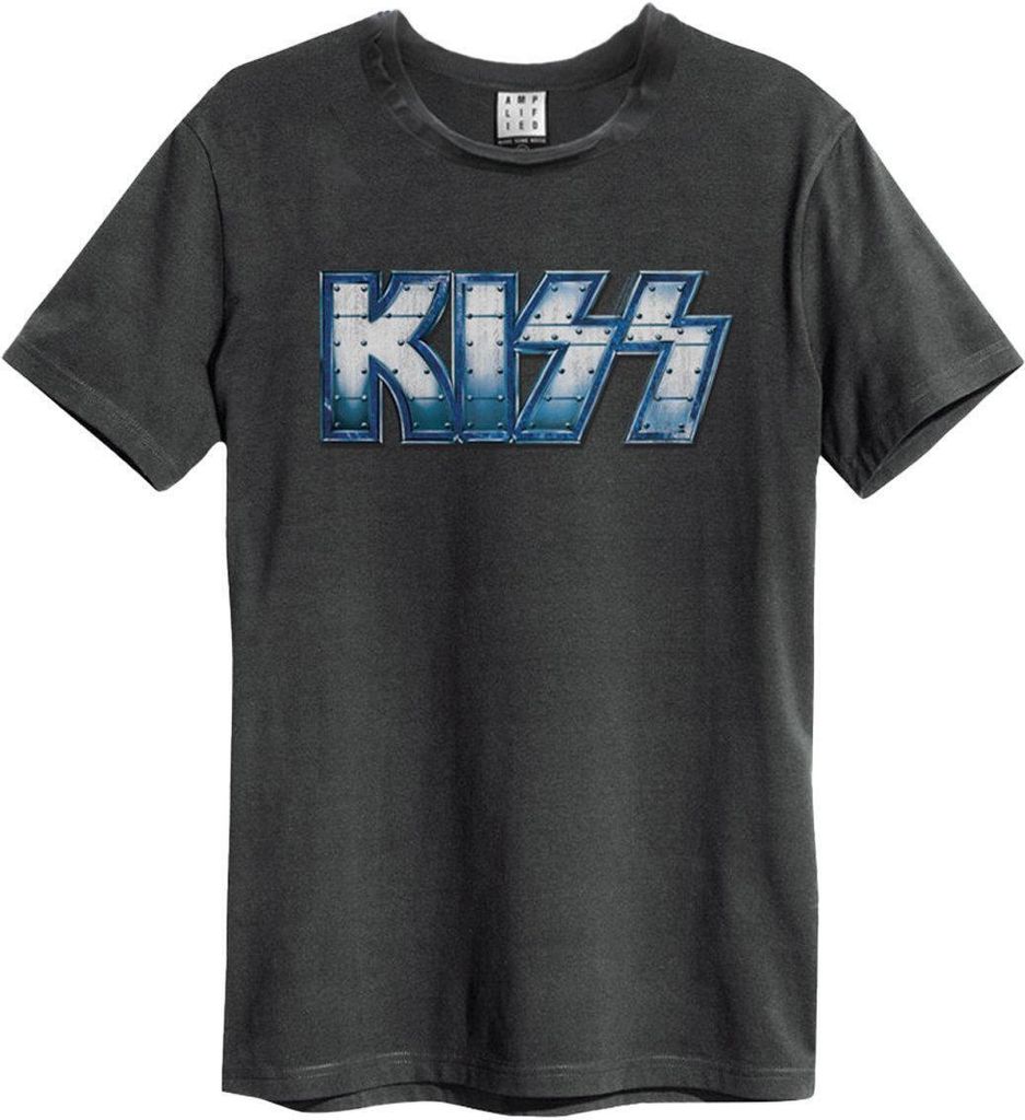 Amplified - "Kiss" T-Shirt für Herren/Damen Uni GD1535 (XL) (Holzkohle)