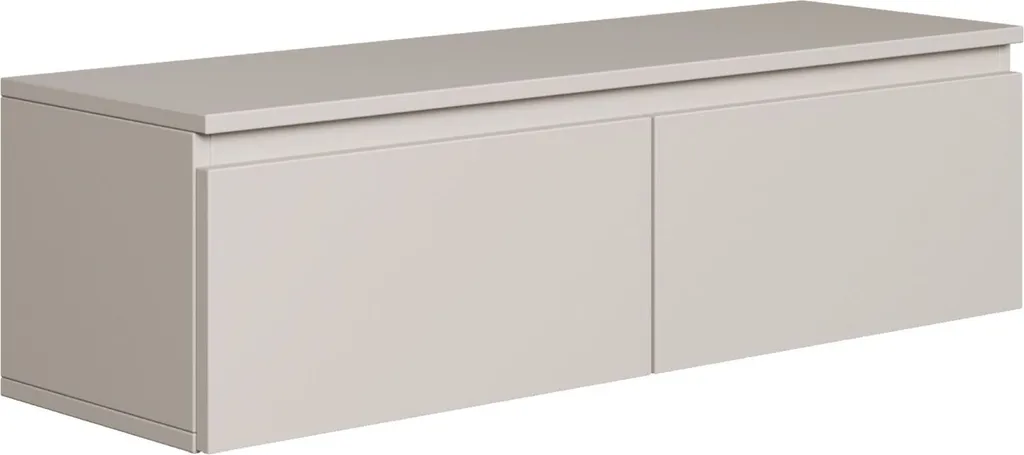 Meuble TV Mural 100 cm Gris Selsey Bemmi - Support Écran Suspendu Chic