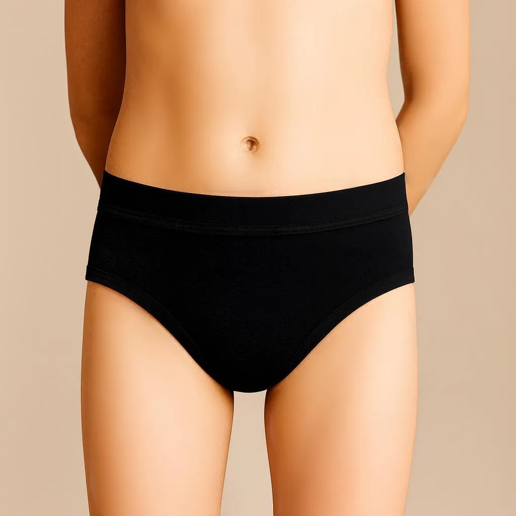 Slip Assorbenti per Ragazzi Neri Lavabili | Protezione e Amore