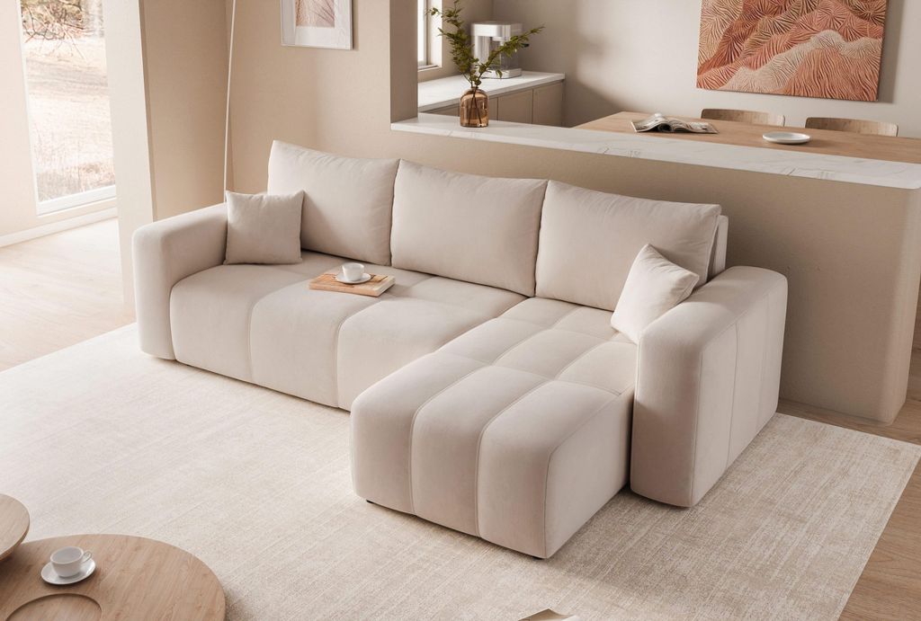 Idohome – Canapé d'angle moderne avec fonction couchage et Image du produit 