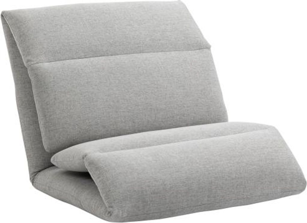 Grau Bodenstuhl 72x71x60 cm Bodensessel Mit 5 Stufig Verstellbarer Relaxsessel?Rueckenlehne Klappbares Bodensofa Mit Liegefunktion Bodenkissen Stahl