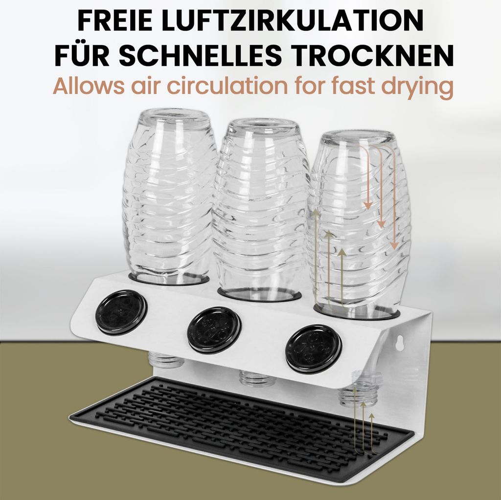 NATUMO® Flaschenhalter für SodaStream, 3er Flaschenständer Produktbild 3