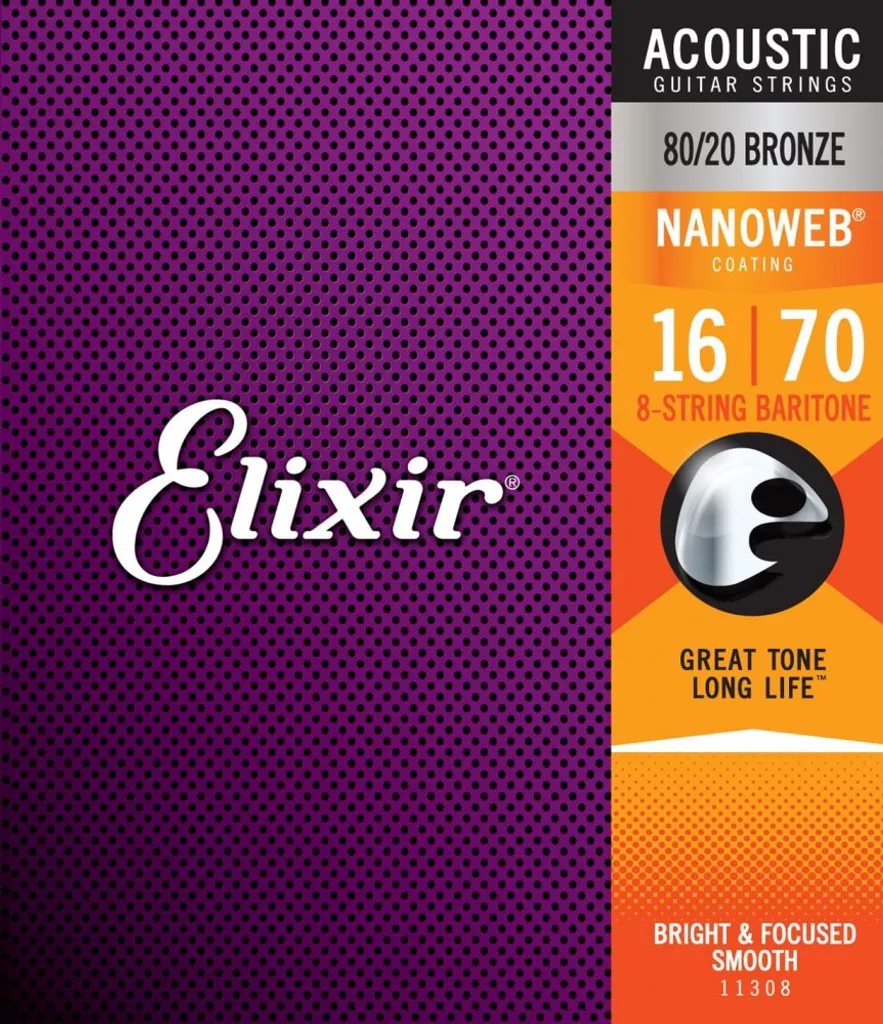 Évitez la corrosion avec les cordes Elixir 11308 Nanoweb 80/20 Bronze
