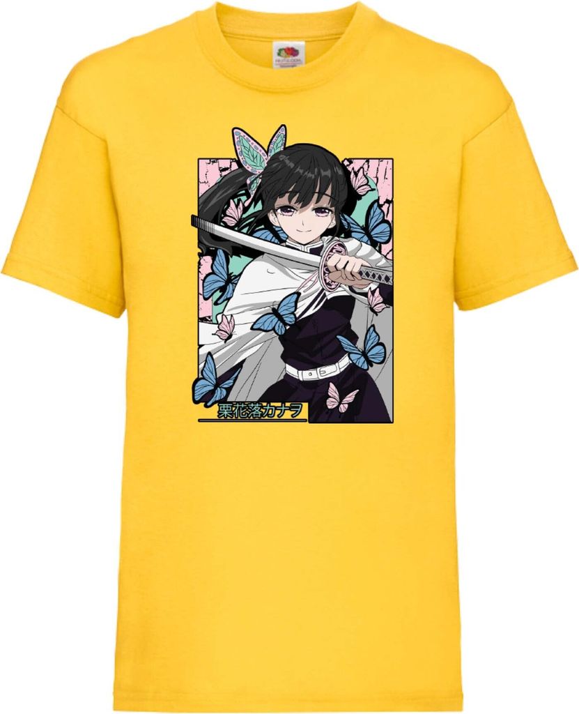 Kinder T-Shirt Demon Anime Slayer Kanao Tsuyuri 01 Kanao, 3-4 Jahr - 104 / Gelb