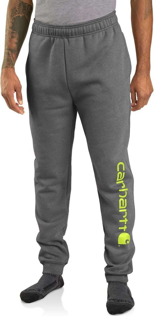 Carhartt Jogginghose mit Logo Druck lockere Sweatpant entspannte Passform 105899, Farbe:carbon heather, Größe:XXL
