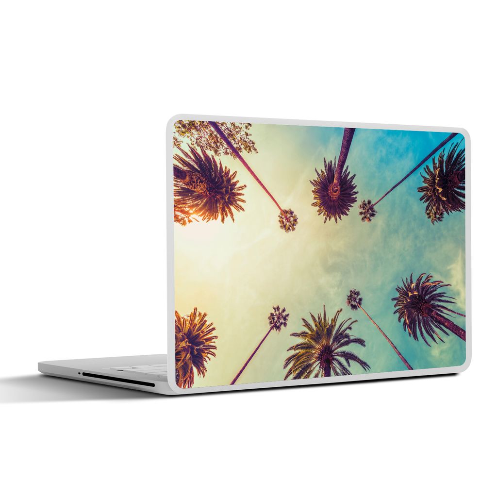 MuchoWow Laptop Aufkleber Sticker Cover Palme - Himmel - Bäume - Sommer - Tropisch 25x18 cm - Laptop-Deko