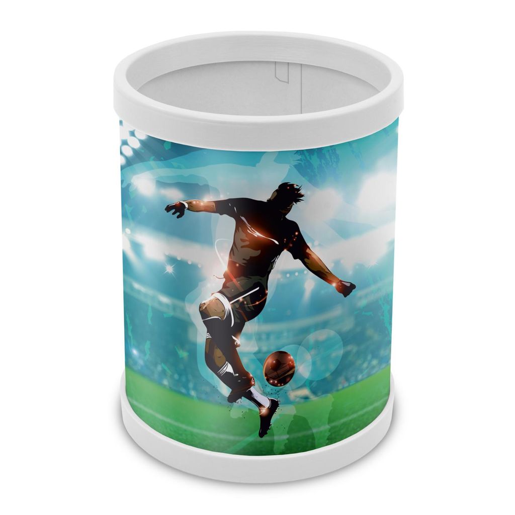 itenga Stifteköcher Motiv Fußball Höhe 10 cm Durchmesser 8 cm